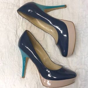Enzo Angiolini Pumps|Color: Blue/Pink|Size: 6 1/2